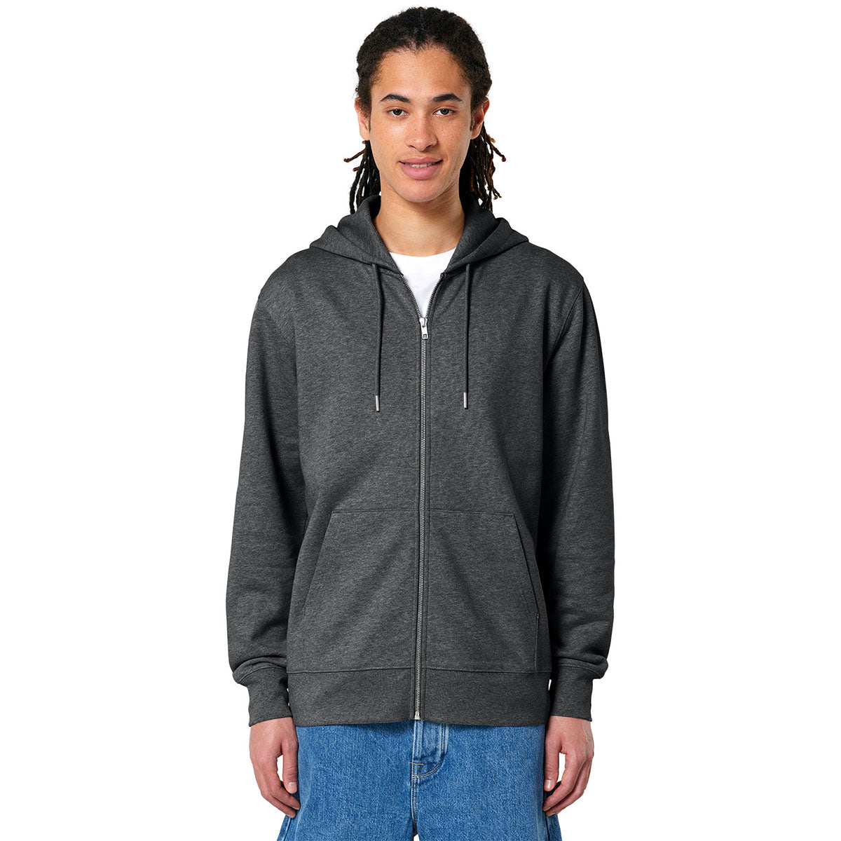 Stanley/Stella Unisex Dark Heather Grey Cultivator 2.0 Full-Zip Hooded Sweatshirt
