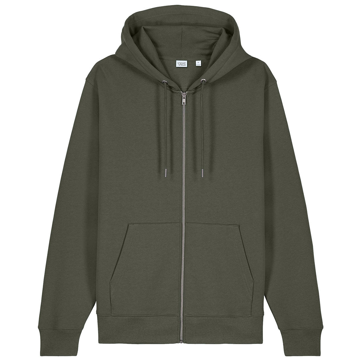 Stanley/Stella Unisex Khaki Green Cultivator 2.0 Full-Zip Hooded Sweatshirt