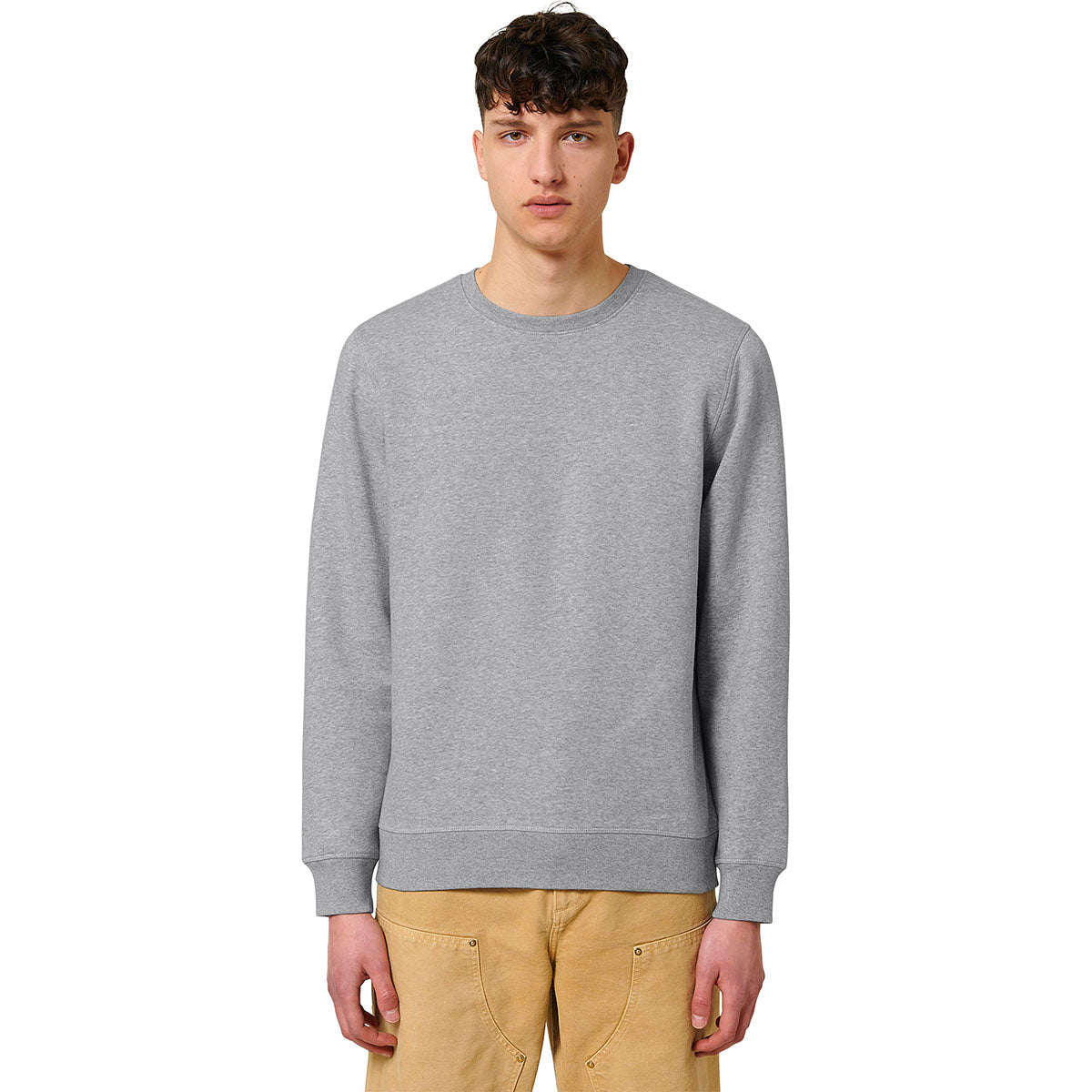 Stanley/Stella Unisex Heather Grey Roller Crewneck Sweatshirt