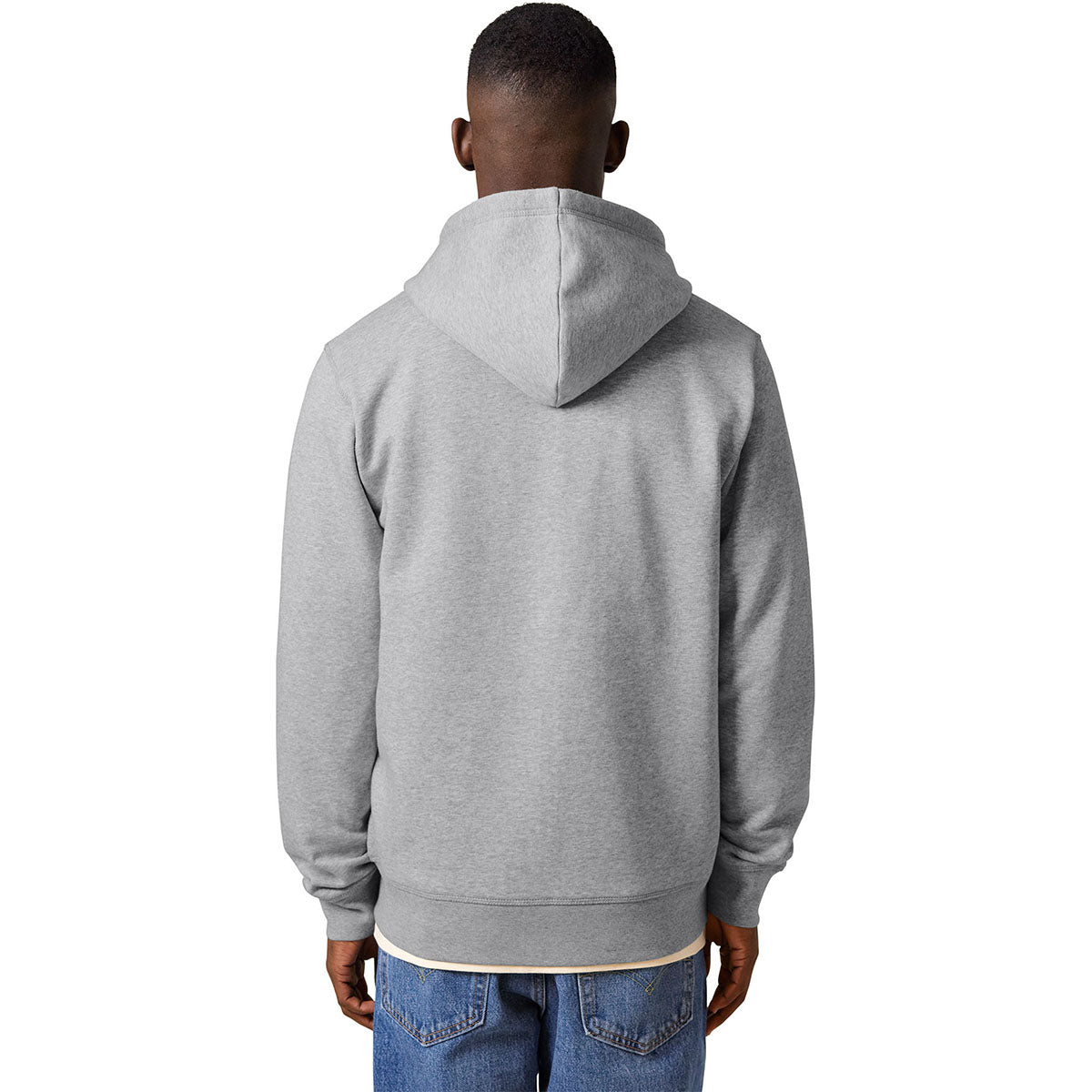 Stanley/Stella Unisex Heather Grey Mixer Full-Zip Hooded Sweatshirt