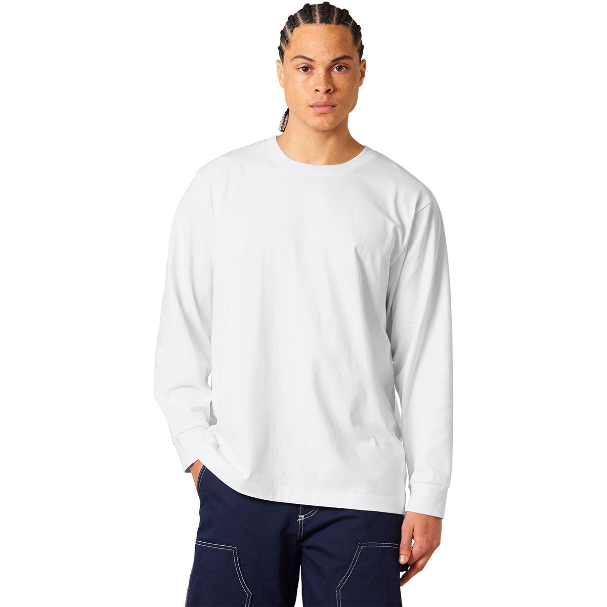 Stanley/Stella Unisex White Freestyler Heavyweight Long Sleeve Tee