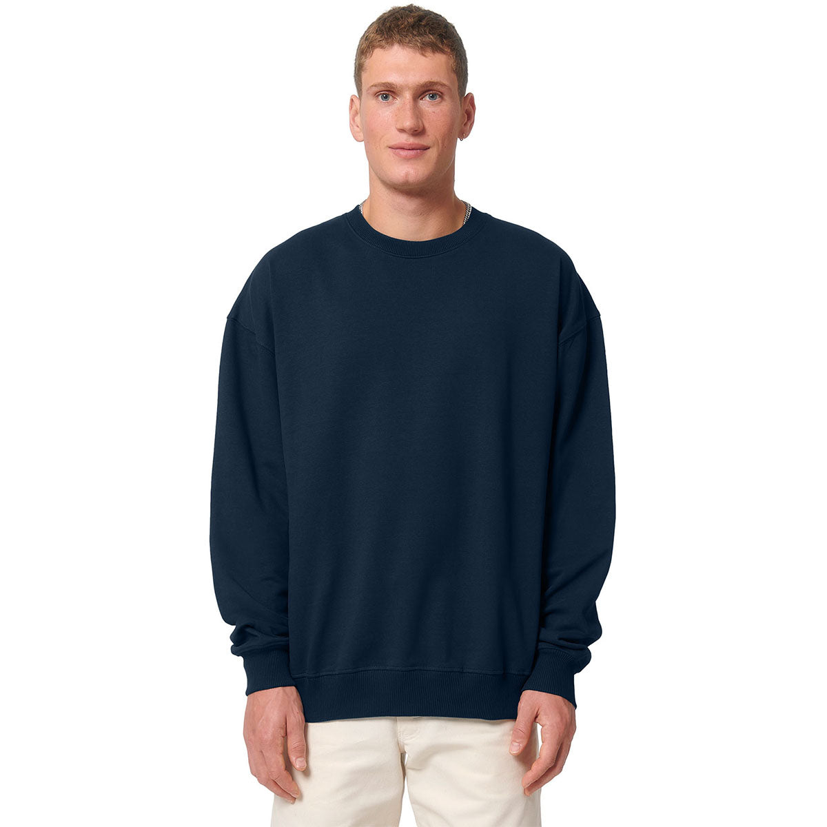 Stanley/Stella Unisex French Navy Ledger Dry Crewneck Sweatshirt