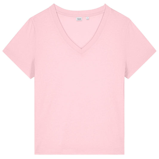 Stanley/Stella Women's Cotton Pink Stella Isla V-Neck Tee