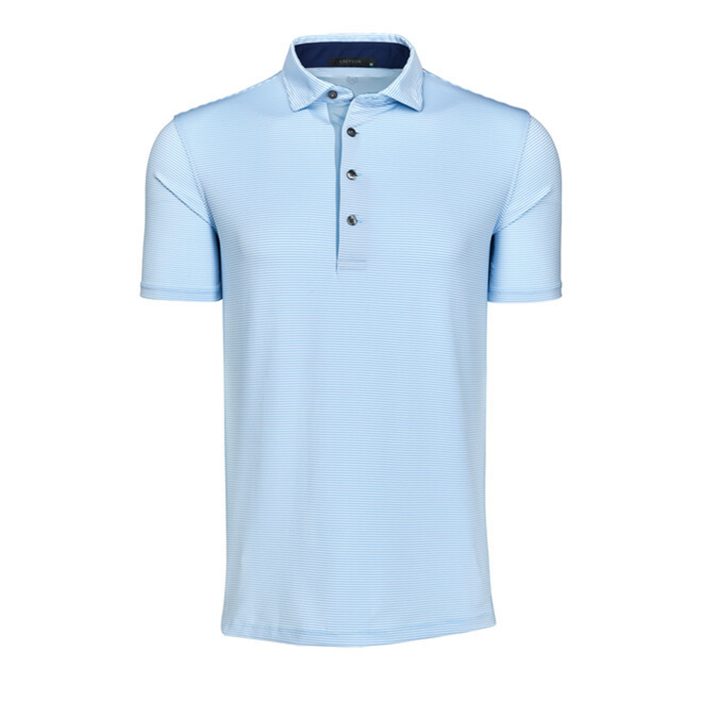 Greyson Men's Wolf Blue/Arctic Saranac Polo