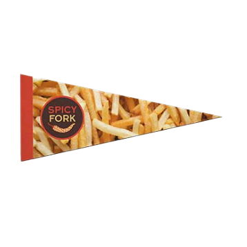 Pop Promos White Small Pennant - Single Side Print