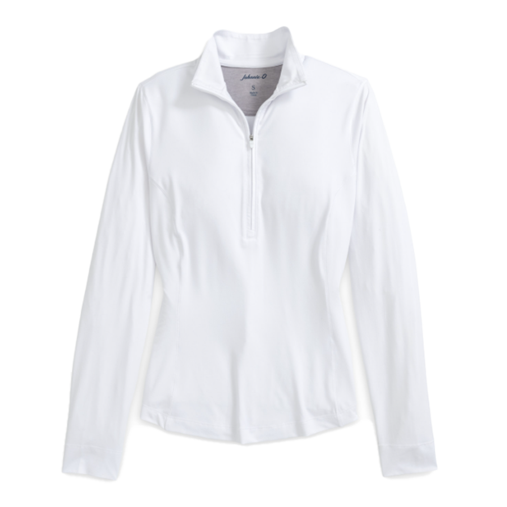 Johnnie-O Women's White Susie Performance 1/4-Zip