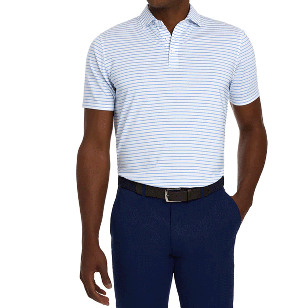 Holderness & Bourne Men's White/Vista Blue/Horizon Blue The Springer Shirt