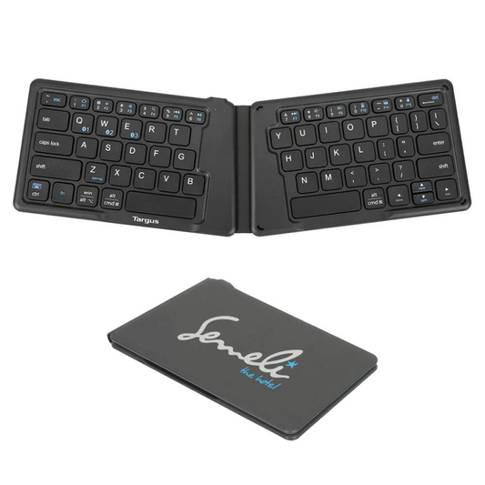 Targus Black Ergonomic Foldable Bluetooth Antimicrobial Keyboard