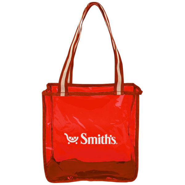 SnugZ Red University Park Clear Tote