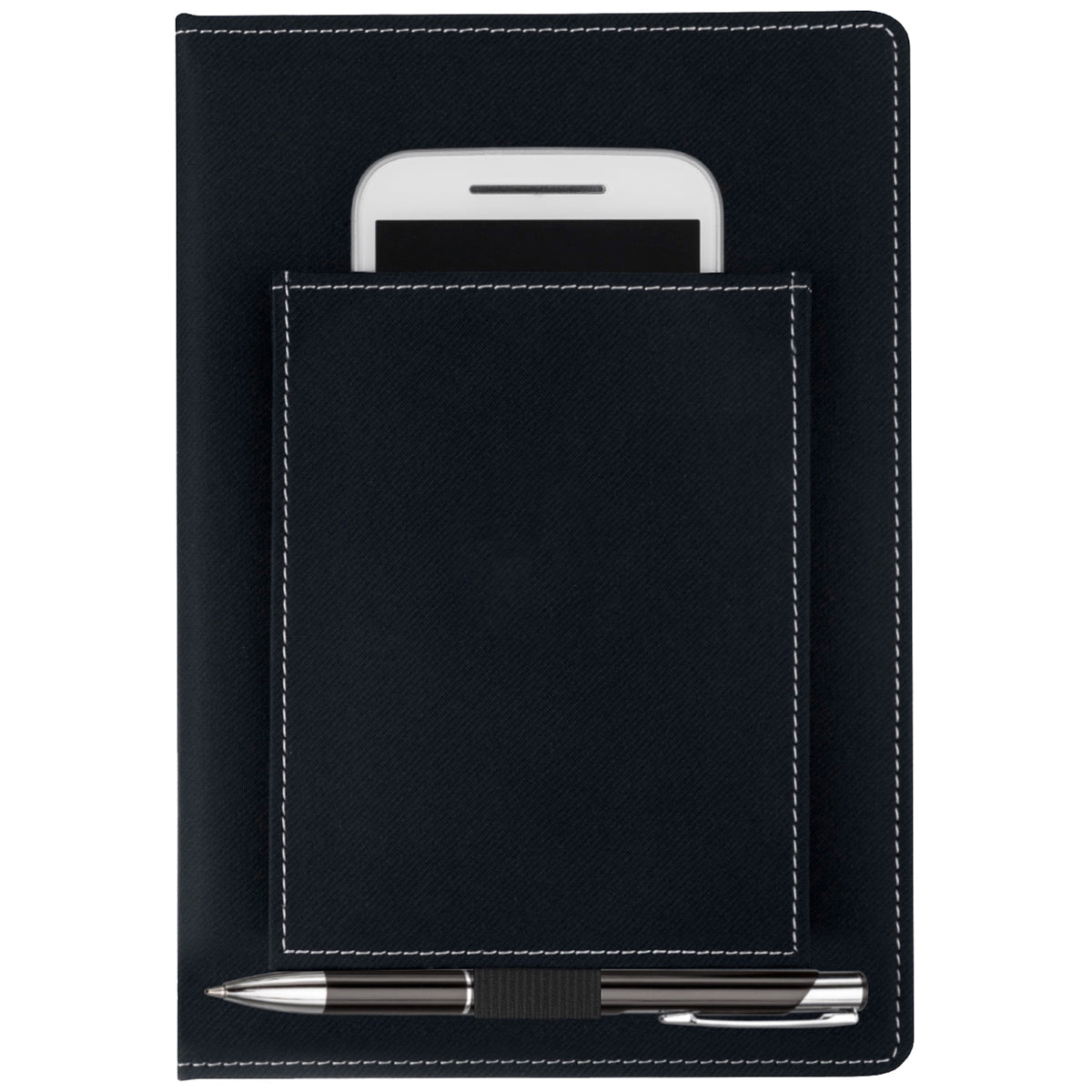 Eccolo Black/Black Austin Journal/Clicker Pen - (M)