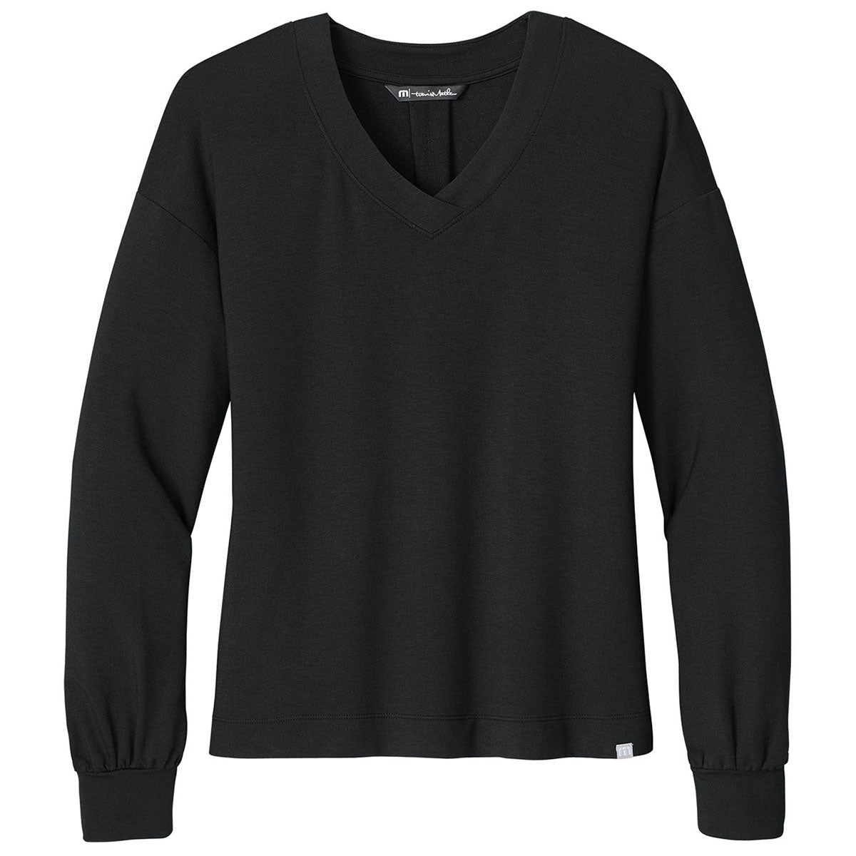 TravisMathew Women's Black Long Weekend V-Neck