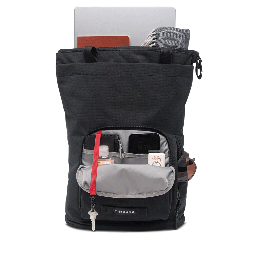 Timbuk2 Jet Black Flight Convertible Tote Backpack