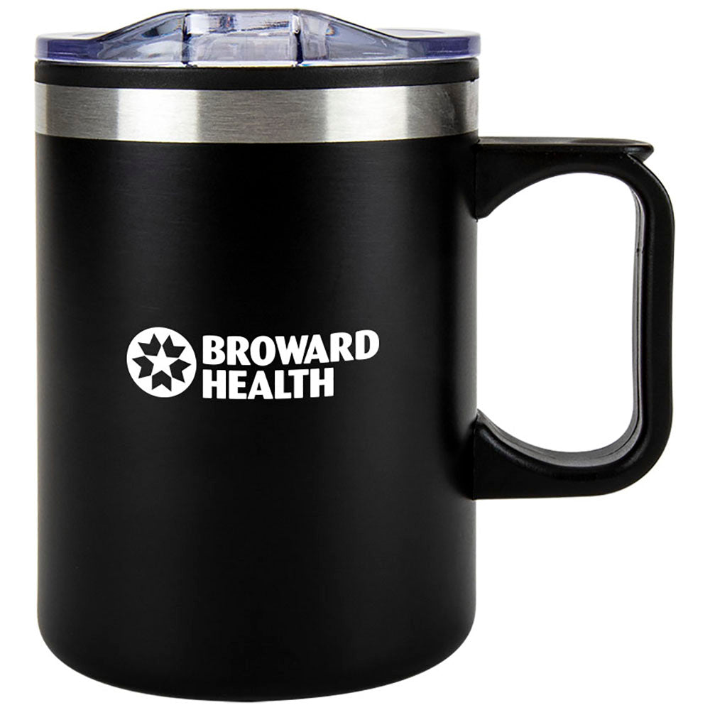SnugZ Black Eden 14oz. Travel Mug with Handle & Lock Lid