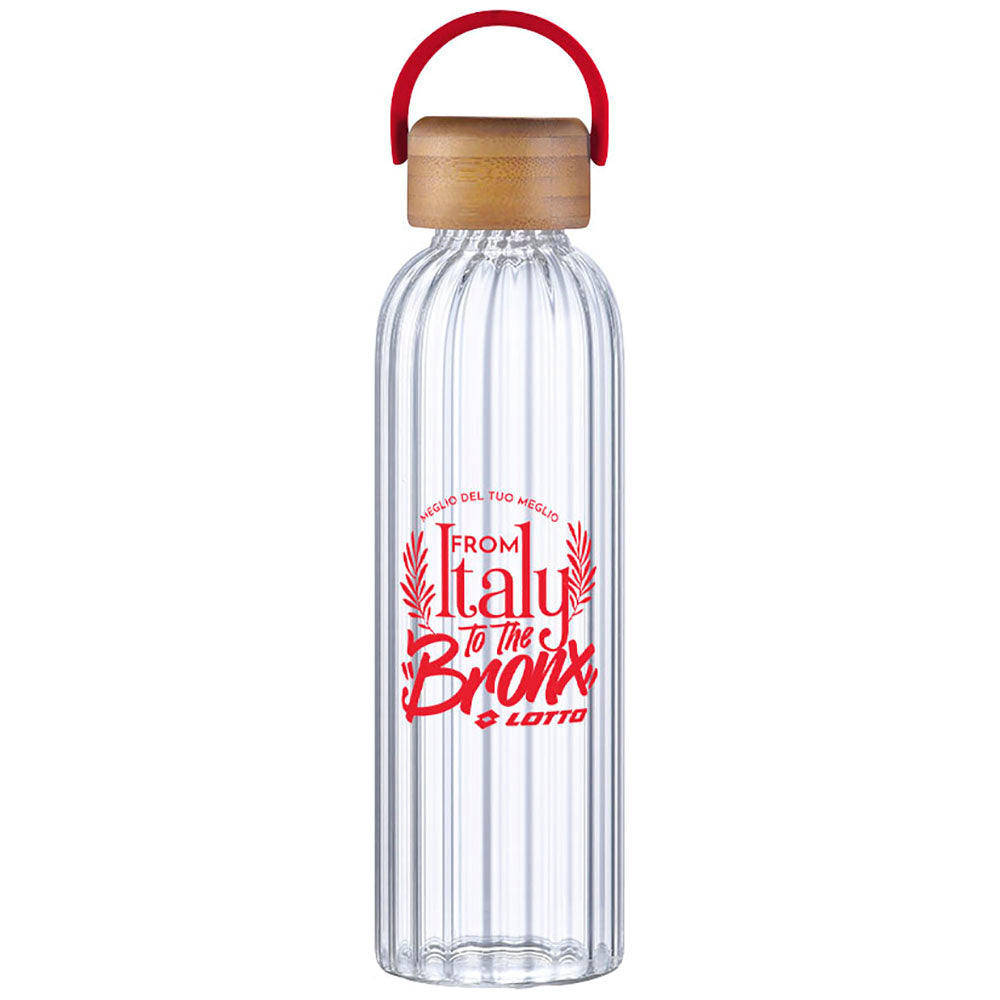 SnugZ Red Rawlins 21oz Glass Bottle w Bamboo Lid