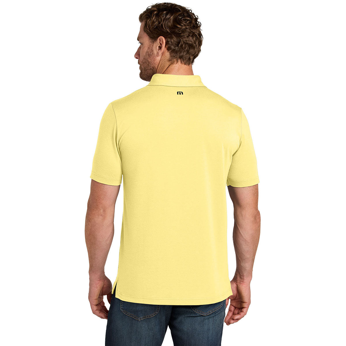 TravisMathew Men's Pale Yellow Glenview Solid Polo