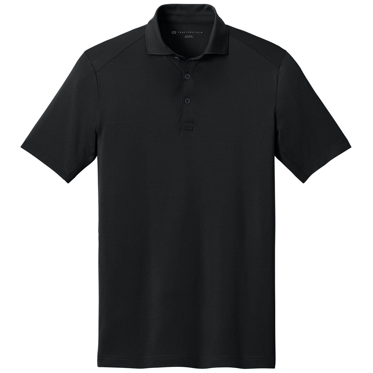 TravisMathew Men's Black Onward Polo