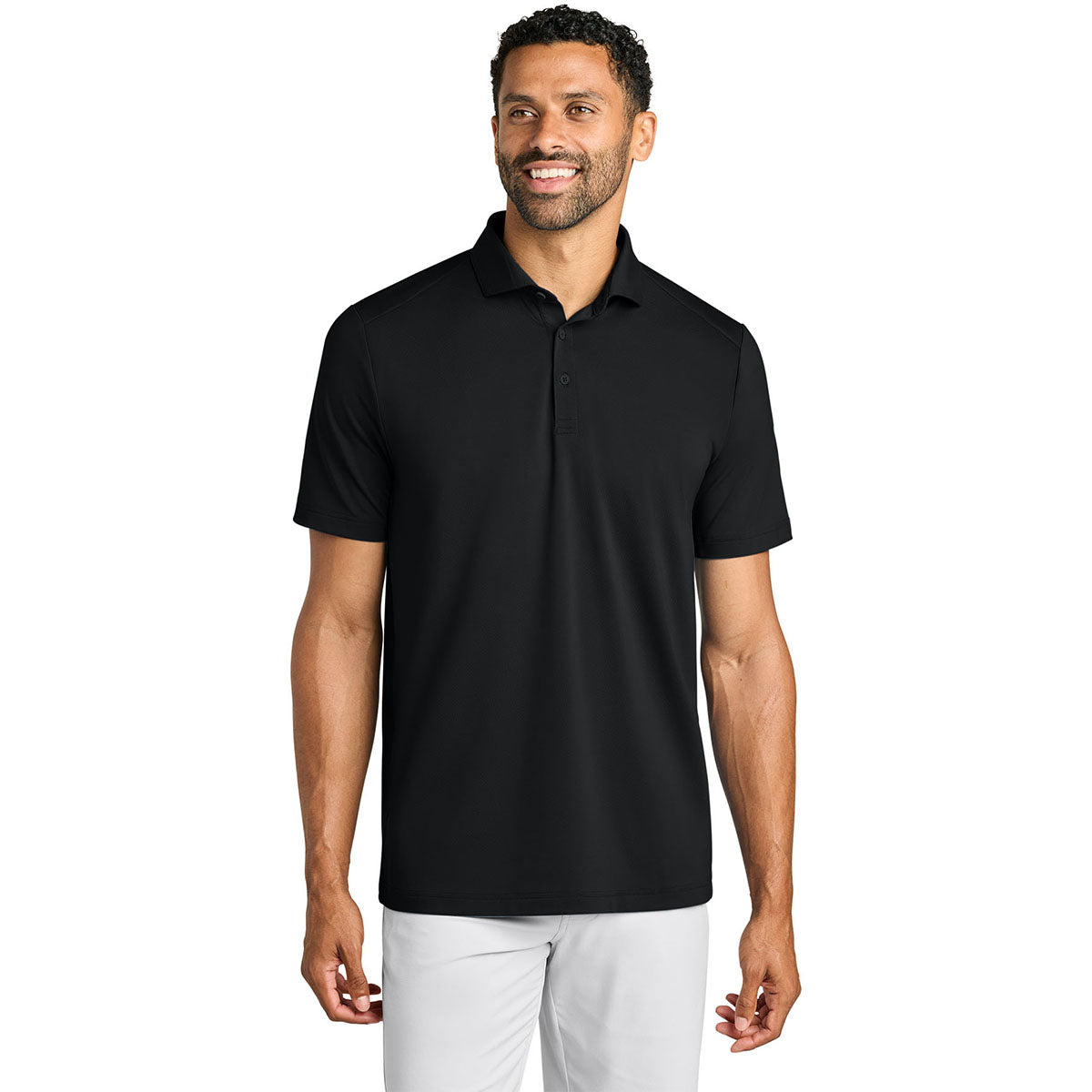 TravisMathew Men's Black Onward Polo