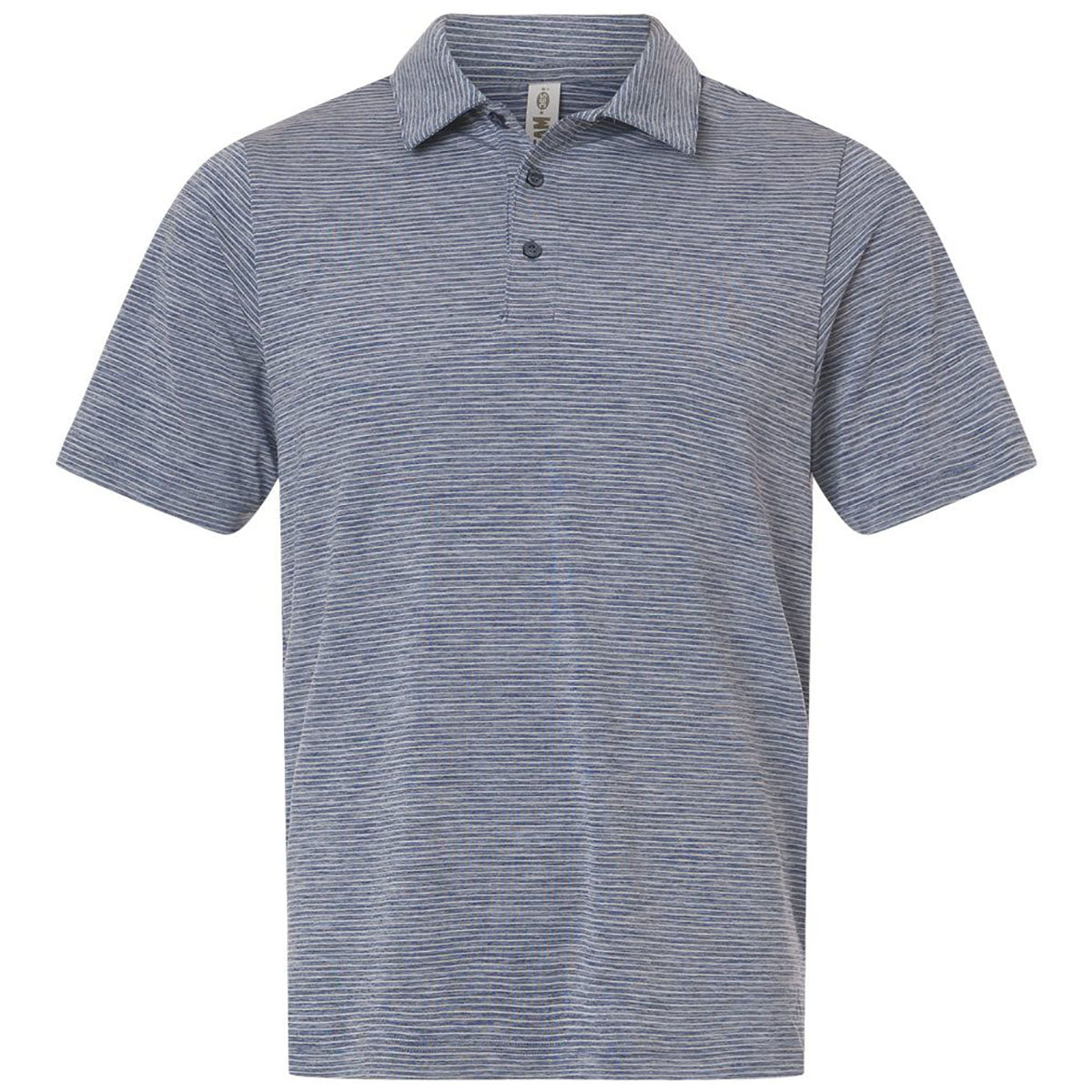 Team 365 Men's Sport Dark Navy Heather/White Relay Heathered Stripe Polo