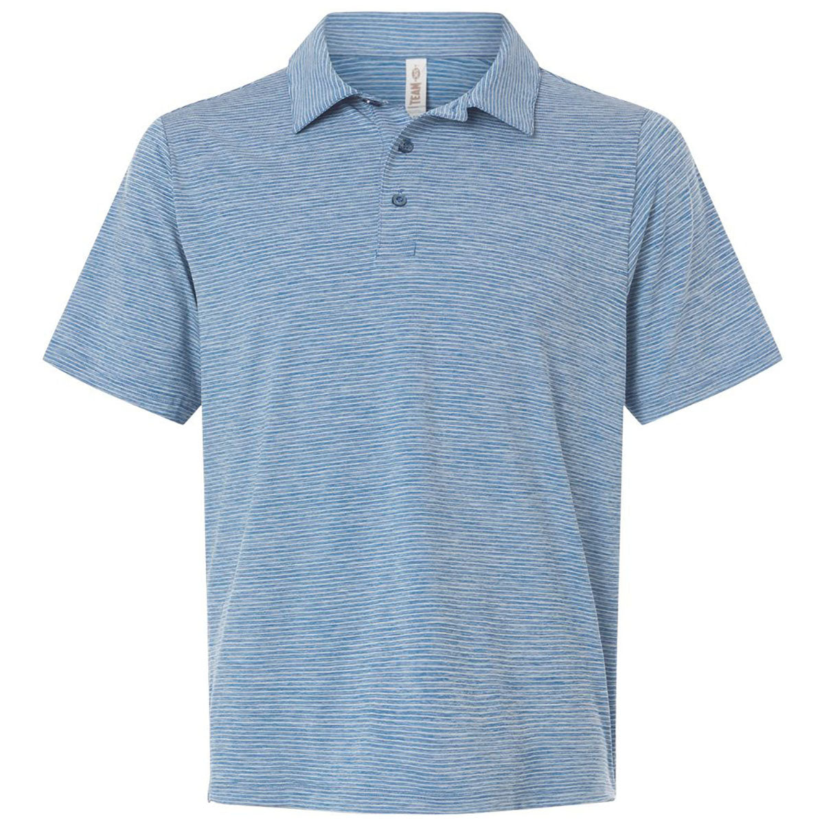 Team 365 Men's Sport Royal Heather/White Relay Heathered Stripe Polo