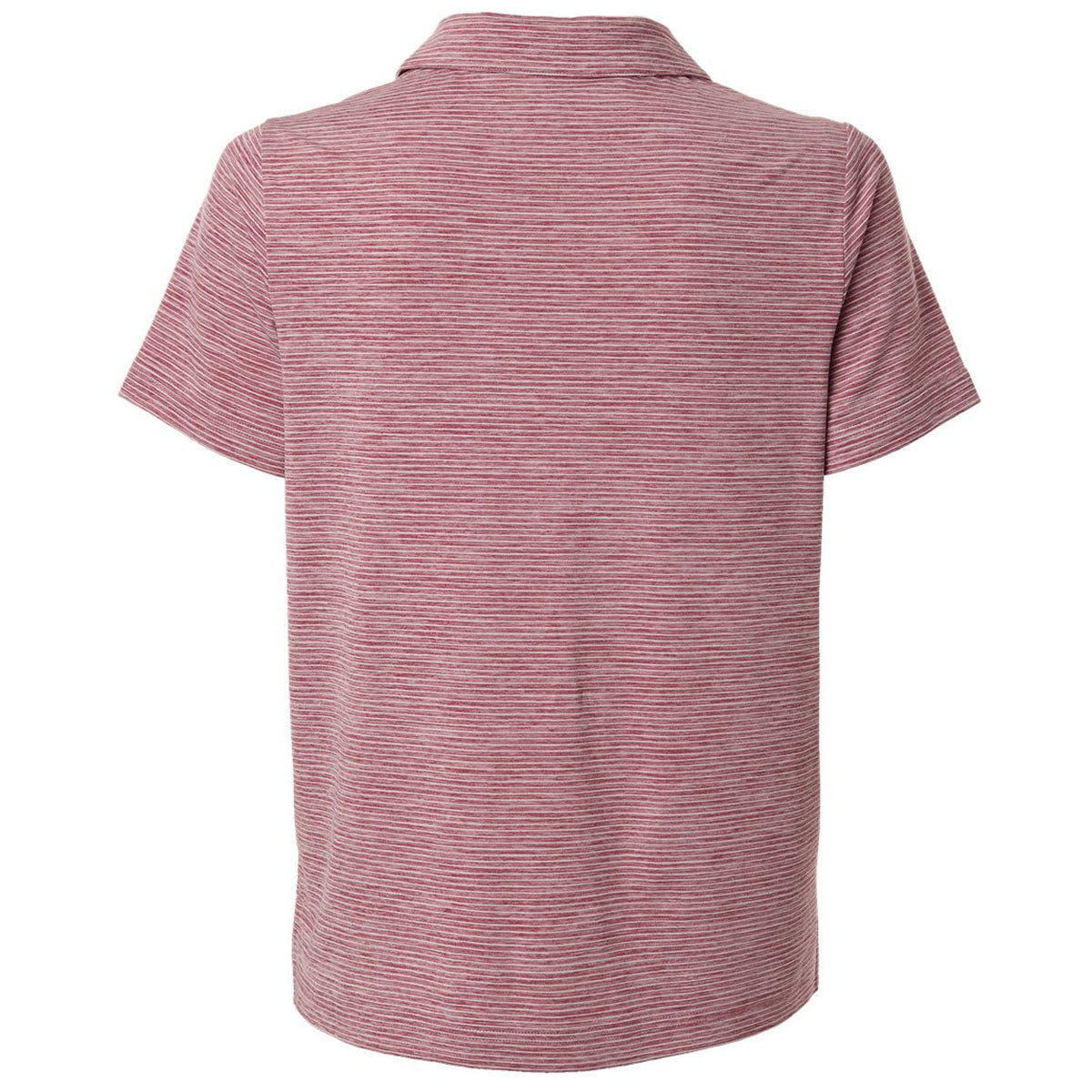 Team 365 Women's Sport Maroon Heather/White Relay Heathered Stripe Polo