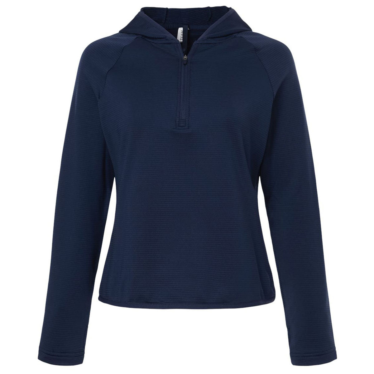Team 365 Women's Sport Dark Navy Qualify Quarter-Zip Hooded Pullover