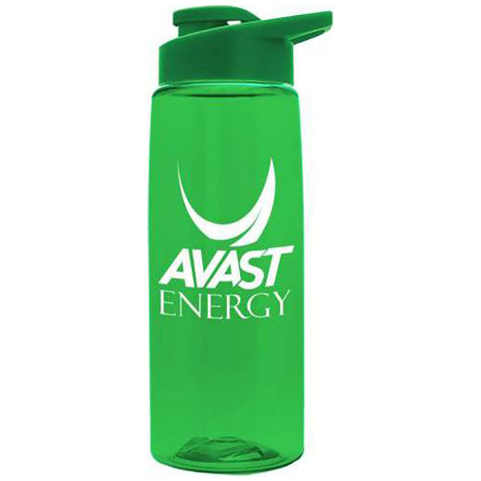 Garyline Transparent Green Flair Tritan Bottle with Drink-Thru Lid - 26 oz.