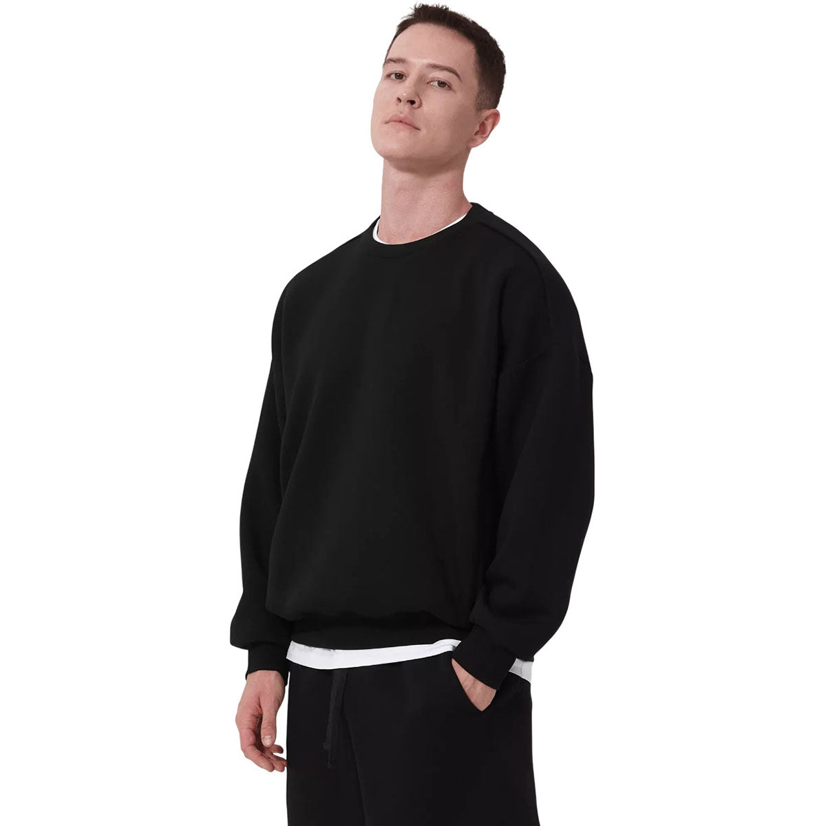 Levelwear Unisex Black Luxe Signature Crew