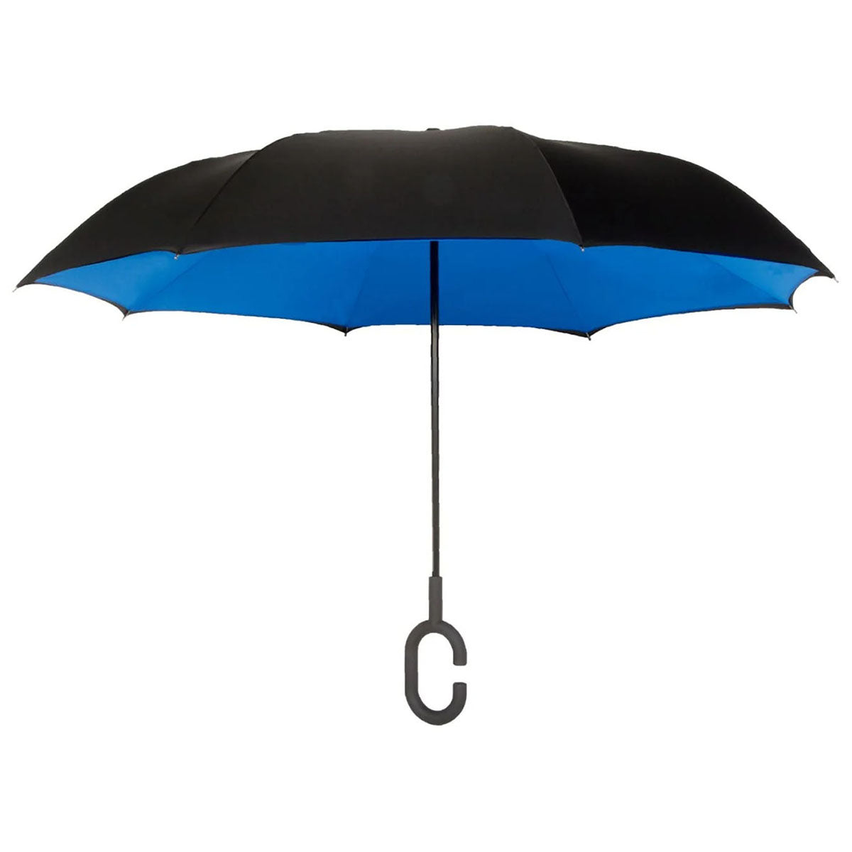 Shed Rain Black/Ocean UnbelievaBrella 48" Reverse-Close Manual Stick Umbrella (Solids)