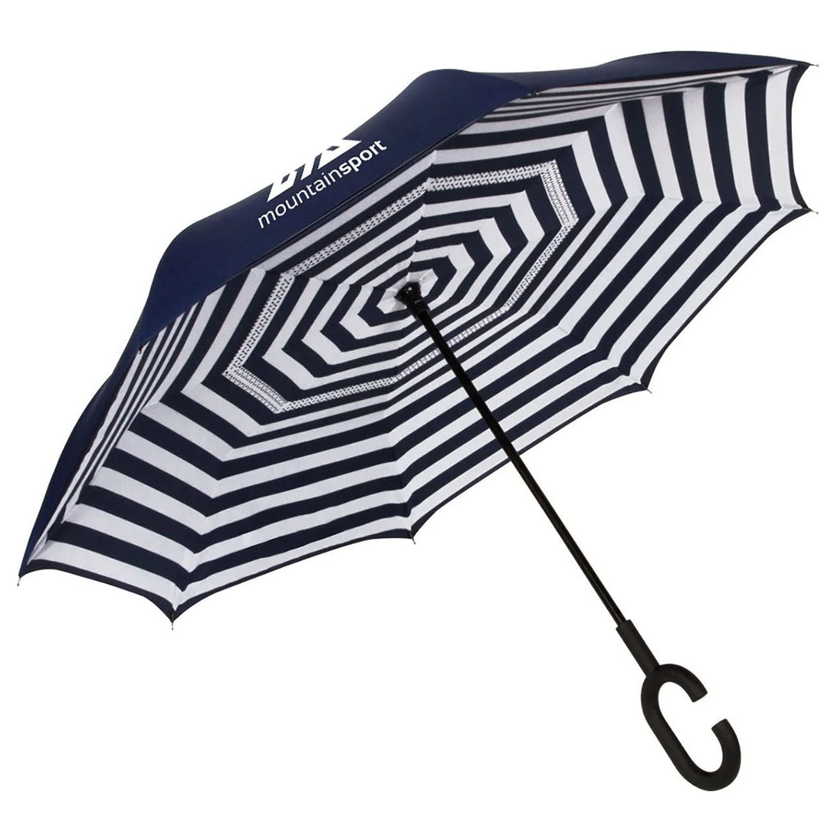 Shed Rain Navy/Navy Bond UnbelievaBrella 48" Reverse-Close Manual Stick Umbrella (Prints)