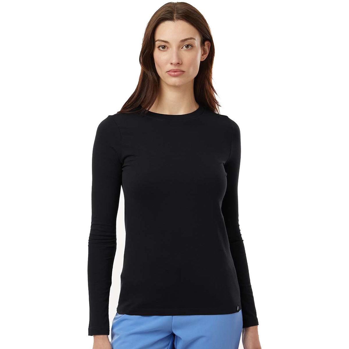 Jaanuu Women's Black RegenX Cotton Underscrub Long Sleeve T-Shirt