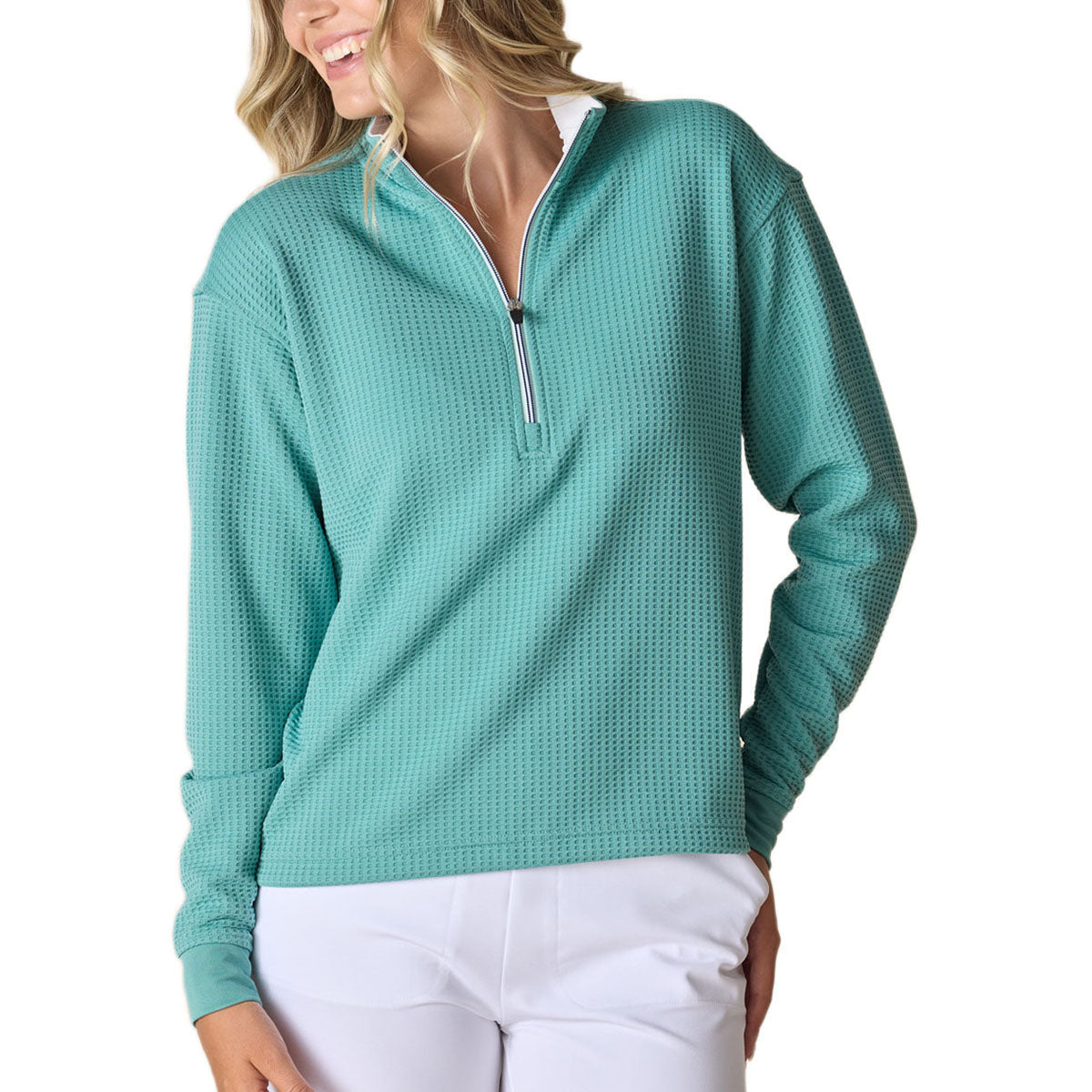 Straight Down Women's Sea Green Opal Half Zip