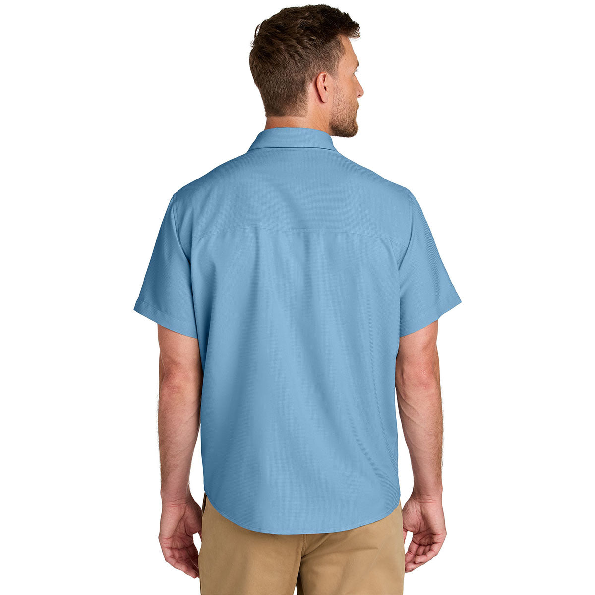 Port Authority Men's Carolina Blue Short Sleeve UV Dockside Shirt