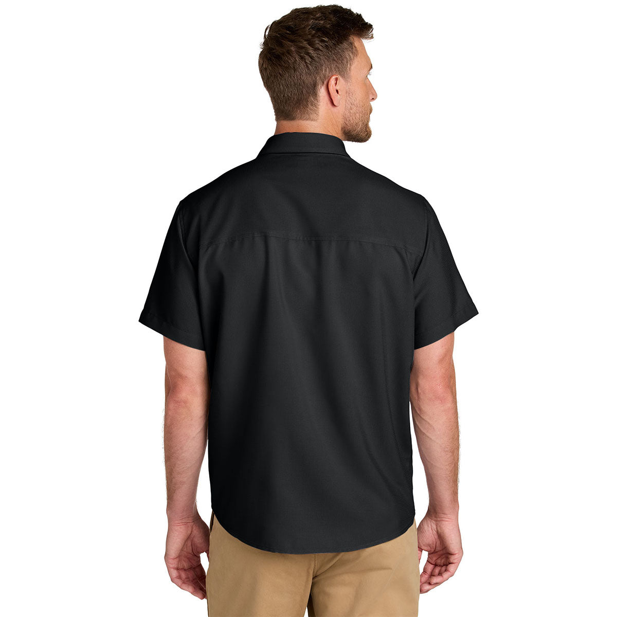 Port Authority Men's Deep Black Short Sleeve UV Dockside Shirt