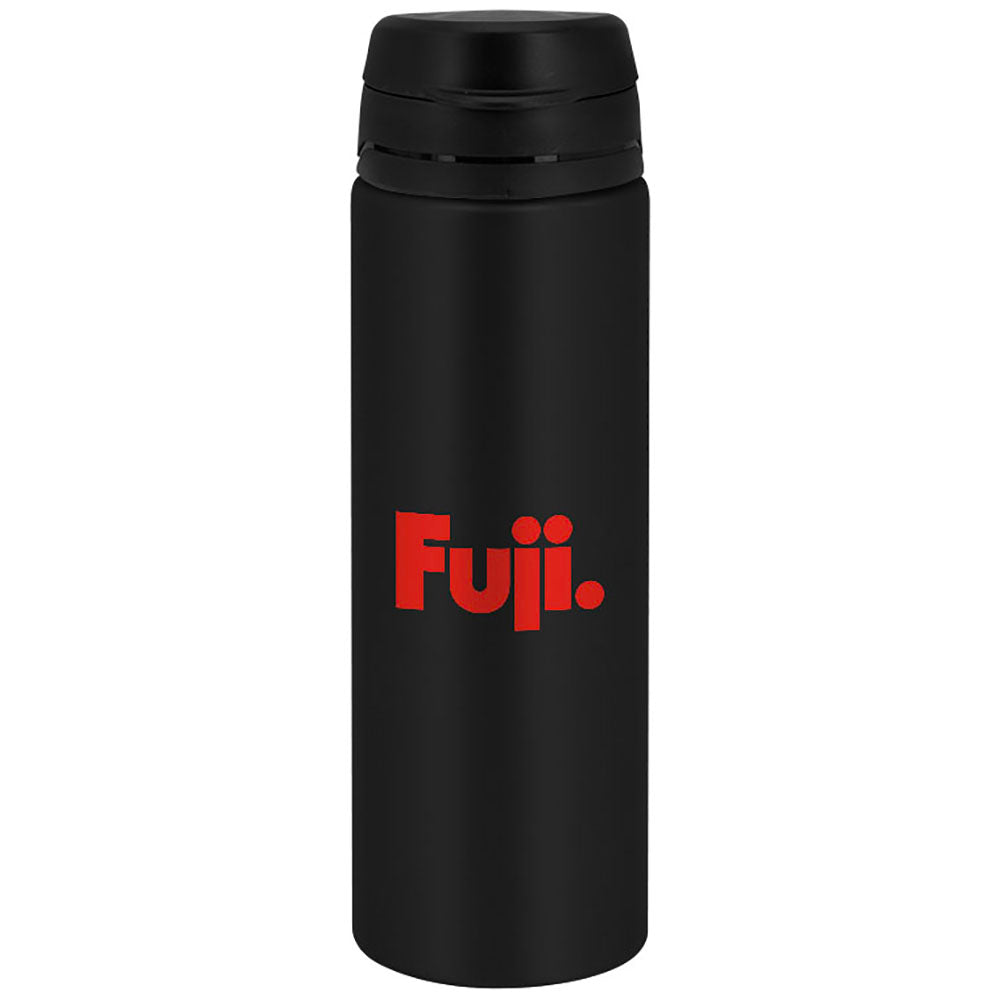 SnugZ Black FastFlow Recycled Aluminum Bottle with Flip Lid