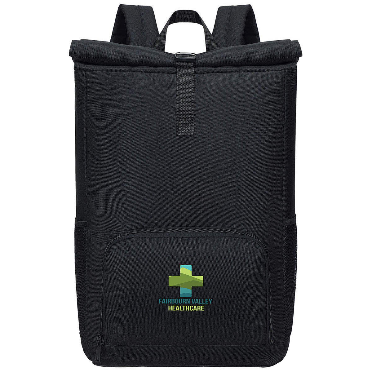 Ariel Premium Black Durango Rolltop Polyester Backpack