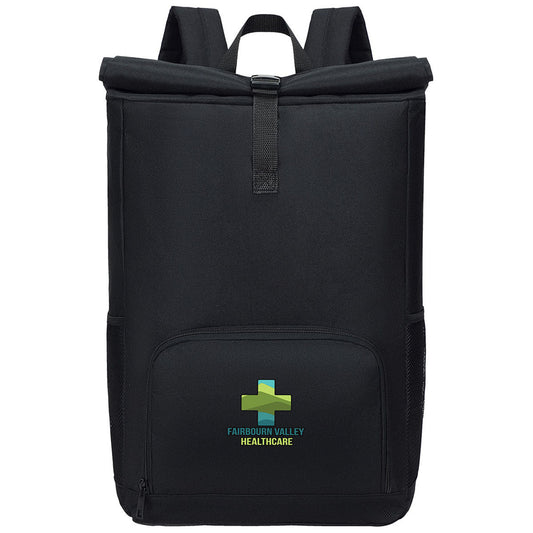 Ariel Premium Black Durango Rolltop Polyester Backpack