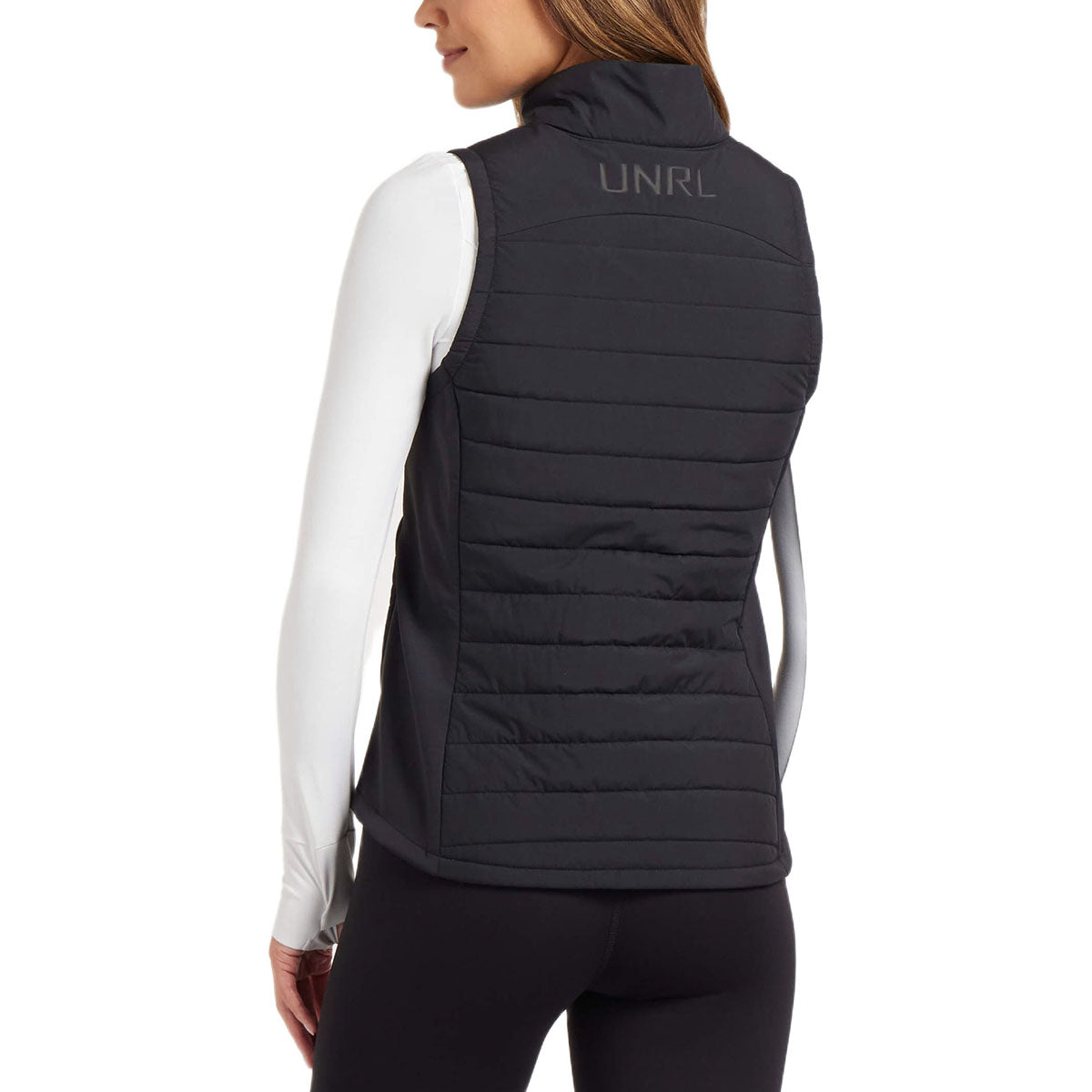 UNRL Women's Black Vancouver Quilted Vest