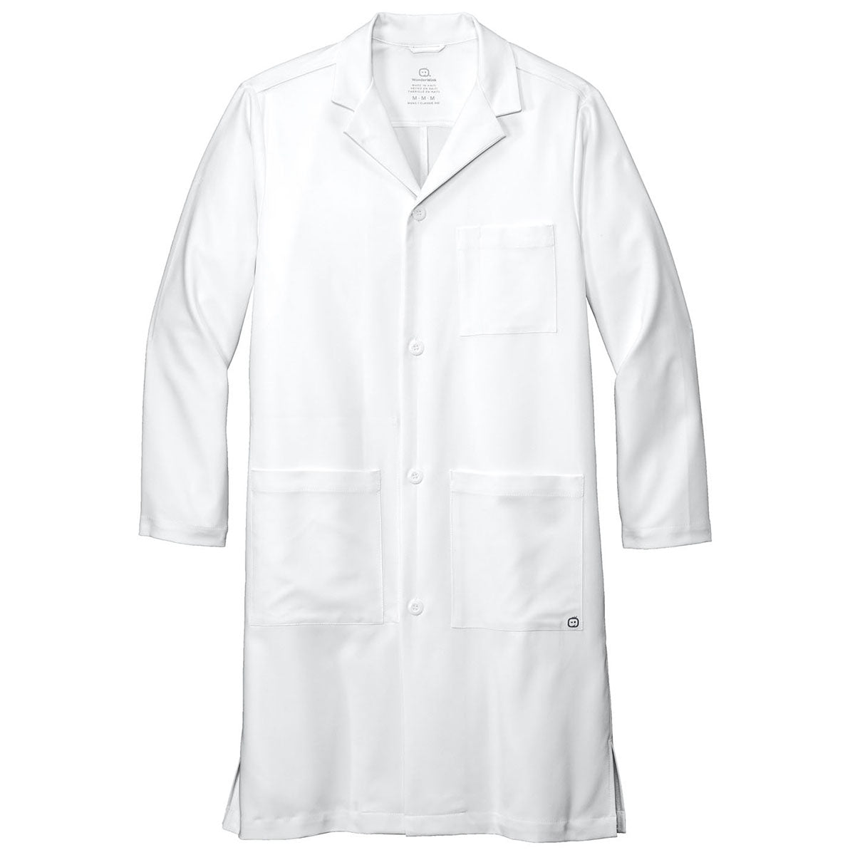 Wink Men's White Long Lab Coat