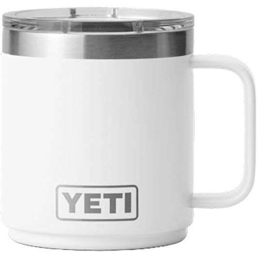 YETI White Rambler 10 oz Stackable Mug with Durasip Ceramic Lining
