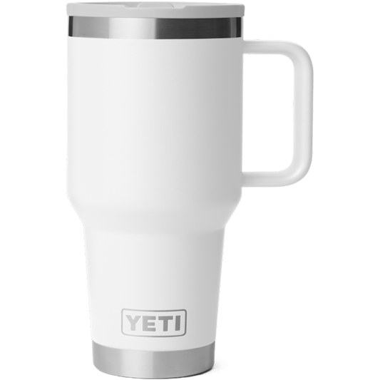 YETI White Rambler 30 oz Travel Straw Mug with Color-Matched Straw Lid