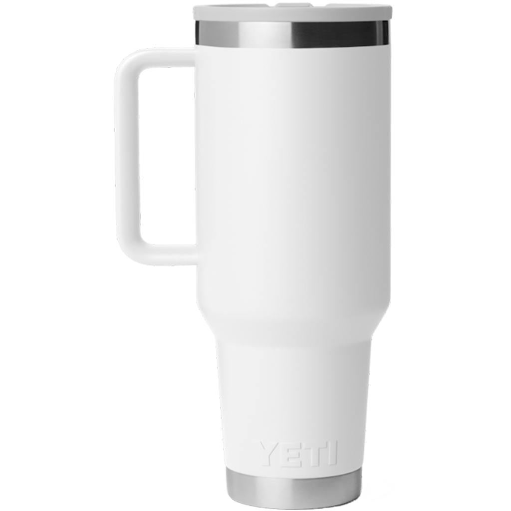 YETI White Rambler 40 oz Travel Straw Mug with Color-Matched Straw Lid