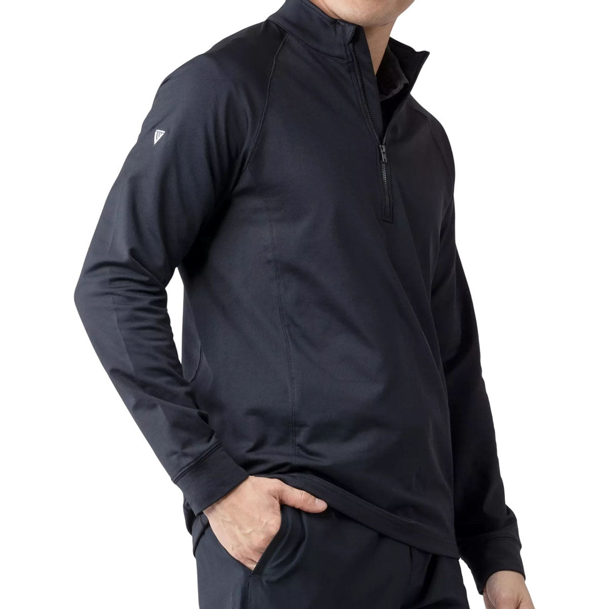 Levelwear Men's Black Calibre Recycled Quarter Zip