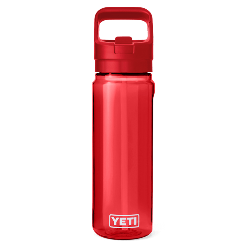 YETI Rescue Red Yonder 750 mL / 25 oz Water Bottle with Color-Matched Yonder Straw Cap
