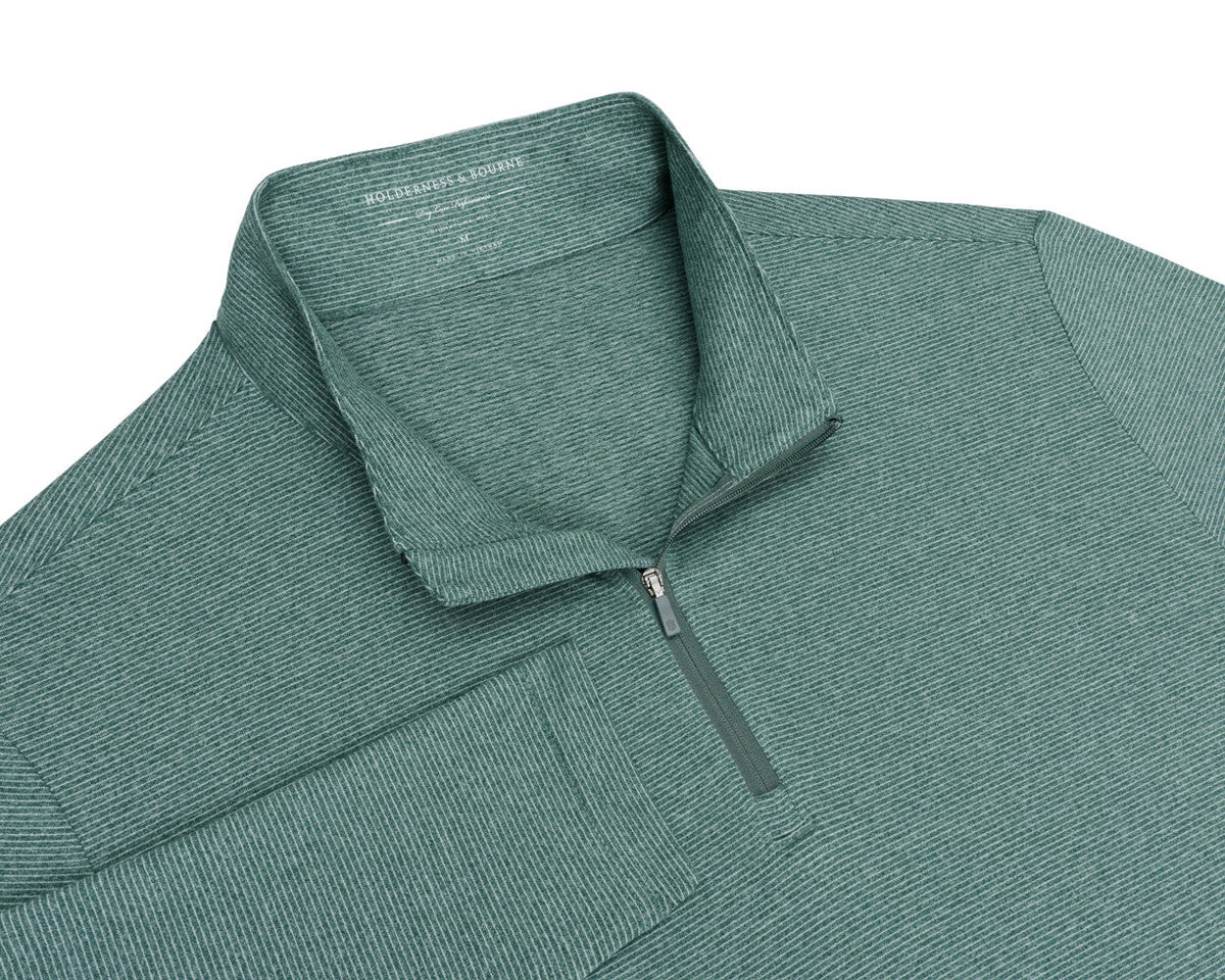 Holderness & Bourne Men's Heathered California Spruce The Royce Quarter Zip