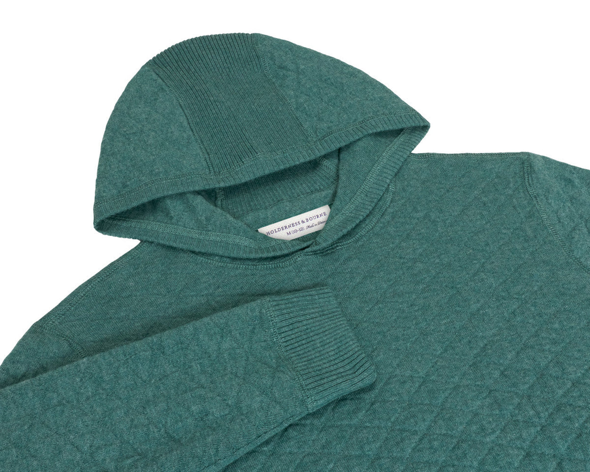 Holderness & Bourne Boy's Heathered California Spruce The Wallace Hoodie Sweater