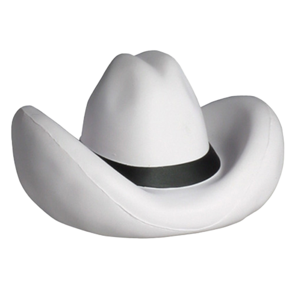 Ariel Premium White Cowboy Hat Stress Reliever