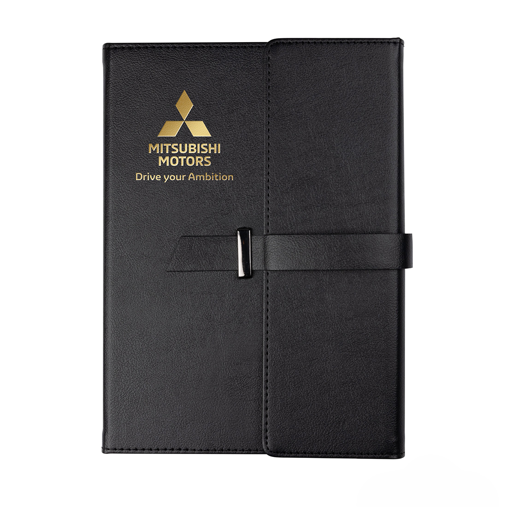 Swiss Force Black Attila Hardcover Journal w/Belt