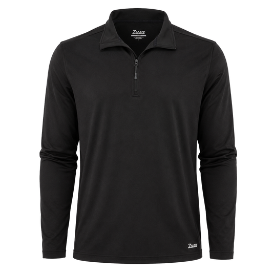 Zusa Men's Black Brisk Quarter Zip