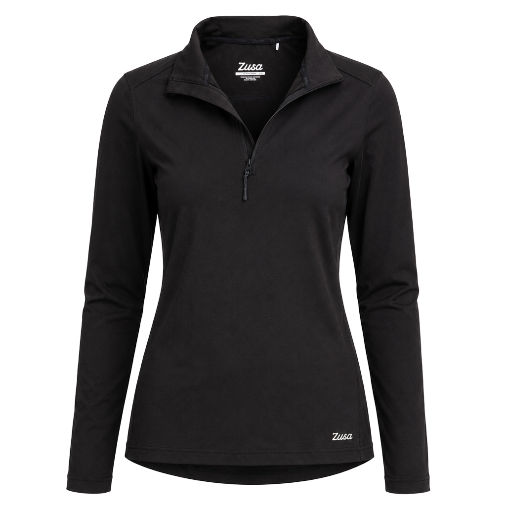 48-Hour Zusa Women's Black Brisk Quarter Zip
