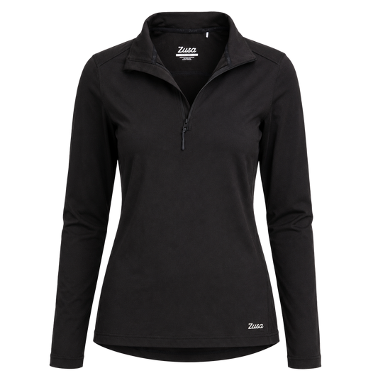 Zusa Women's Black Brisk Quarter Zip